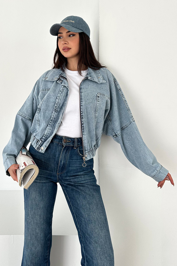 جاكيت دينيم بسحاب - قوي ومتين - 1