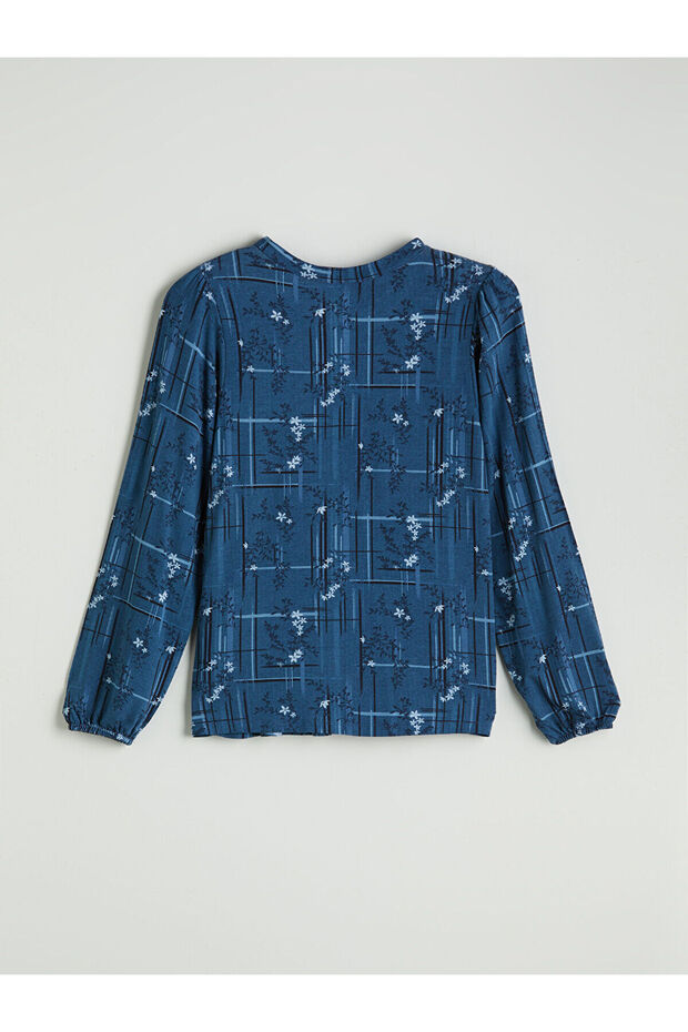 طاقم الرقبة منقوشة بلوزة - 6