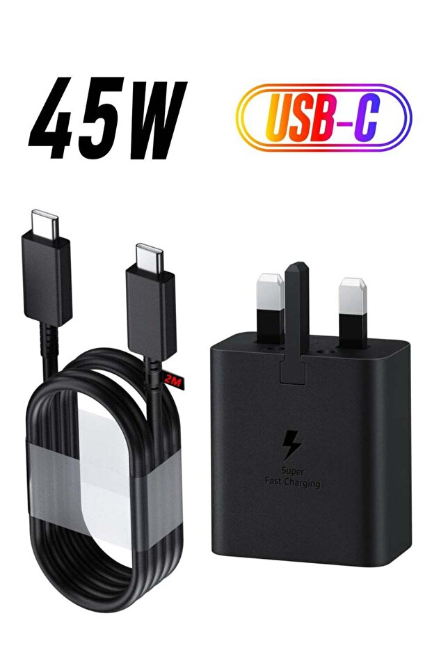 45W USB-C Fast Charger for Samsung Galaxy S24/S23 Series with 6.6ft USB-C to C Cable – PPS Fast Cha
