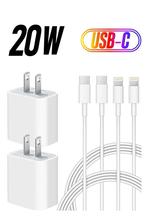 "iPhone Super Fast Charger – 20W USB-C Wall Charger with 6FT Fast Charging Cable, 2-Pack, Compatibl