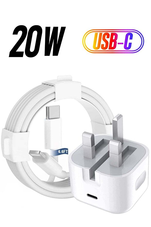 iPhone Charger Cable and Plug, iPhone Fast Charger 20W PD 3.0 USB C Wall Charger Plug with 1M iPhon