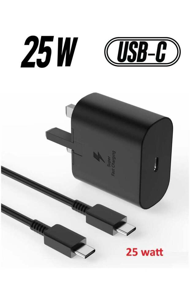 25W USB-C Super Fast Charging PD Charger with 1m Cable | Compatible with Samsung Galaxy S25, S24, S