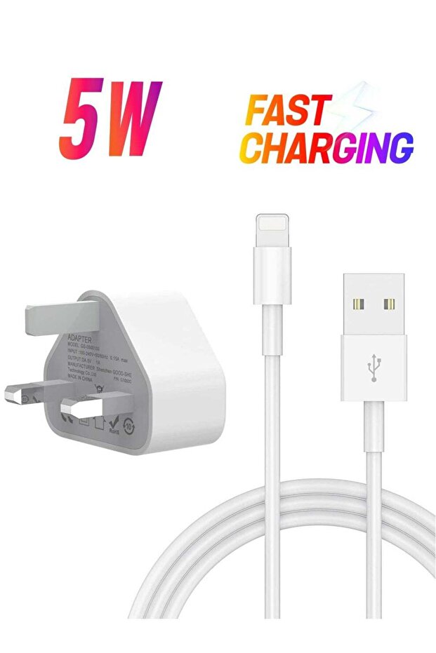 5V 1A Power Adapter Supply, USB Charger Cable and Plug Compatible for i Phone 5S, 6, 6S, 6 Plus, 6S