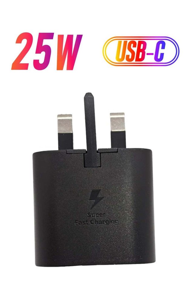 25W Super Fast Charger for Galaxy S24, S23, S22, S22Ultra, S22+, S21, S20, A32, A33, A53, A73, USB