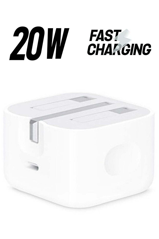 20W Foldable Fast Charging Wall Adapter Compatible with Apple iPhone 12 Pro Max/11 Pro Max/SE, iPad