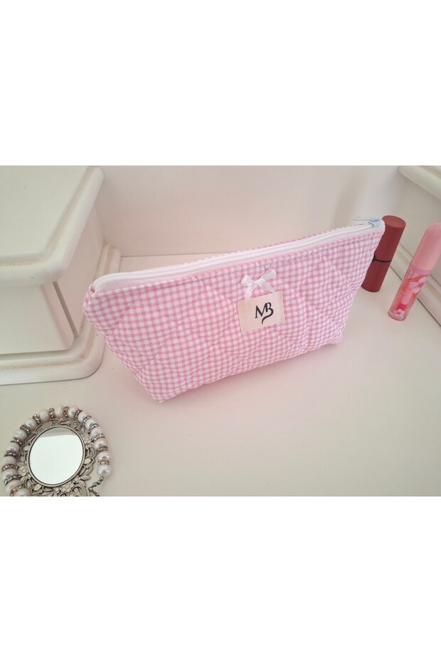 حقيبة أقلام بنمط بوتيكار باللون الوردي - 5