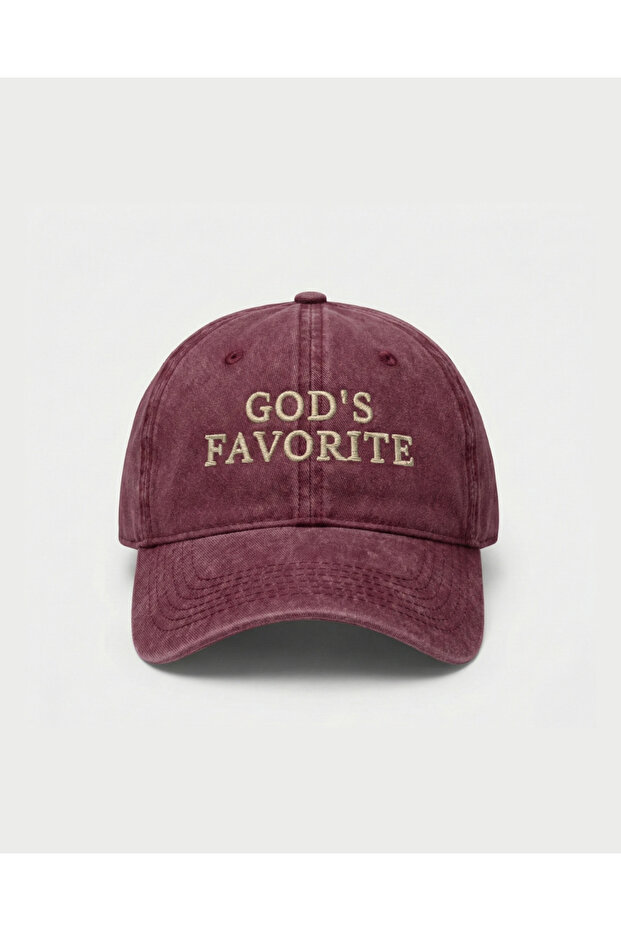 Gods Favorite Embroidered Baseball Cap Washable Hat / Washable Cap / Washable Cap