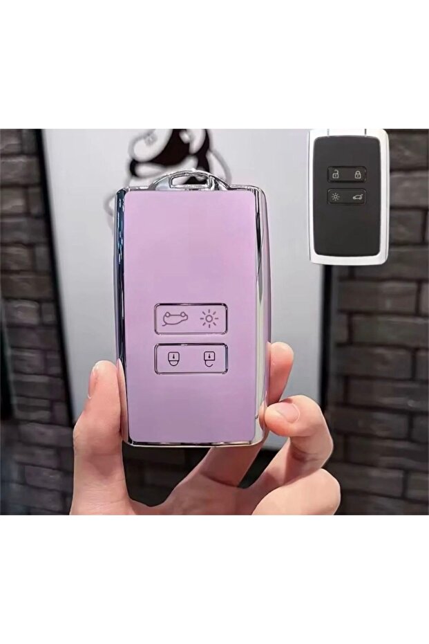 Dacia Duster Sandero Stepway Key Case Lilac 2. See the Manual for the Logo. the Logo Area Is Covered.