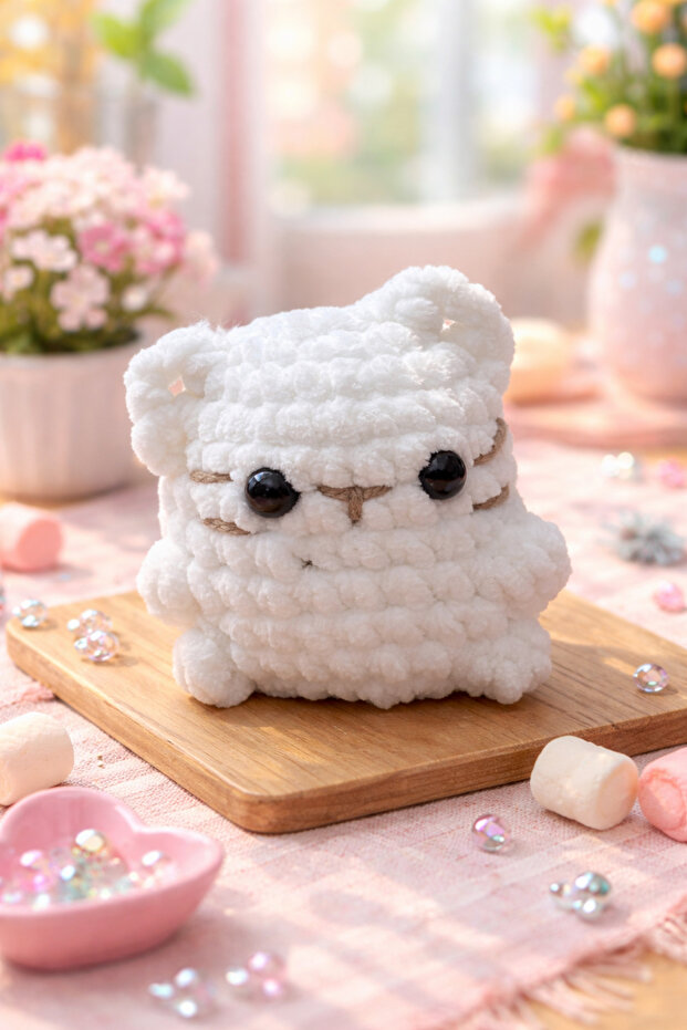 Amigurumi Cat Keychain