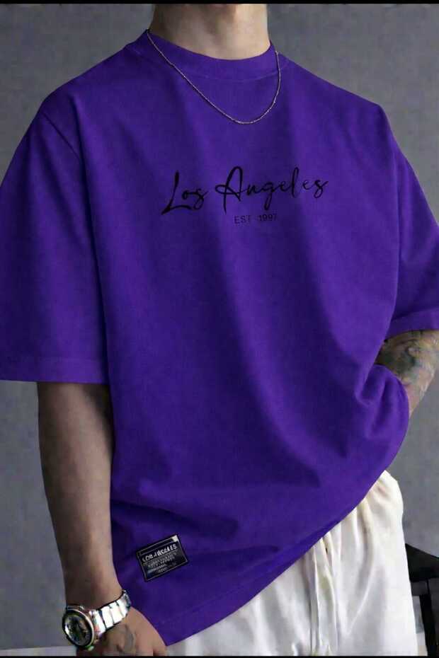 Los Angeles Est 1997 Printed Purple Unisex T-Shirt