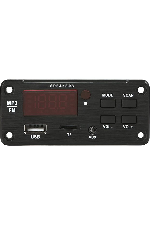 وحدة فك تشفير MP3 بتقنية بلوتوث من LJCM، وحدة فك تشفير MP3 بتقنية بلوتوث 5.0 تعمل بجهد 6-12 فولت تيار مستمر، شاشة عرض رقمية مزدوجة - 7