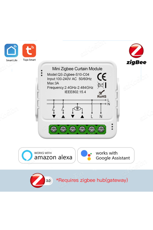 Zigbee Tuya WiFi Zigbee Smart Curtain Switch Module for Roller Blinds Shutter Motor APP Control Work - 1