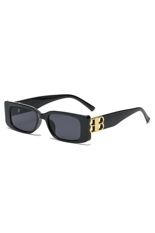 Black Small Square Frame Sunglasses Men Trendy Street Photography Fashionable Disco Glasses Super Co