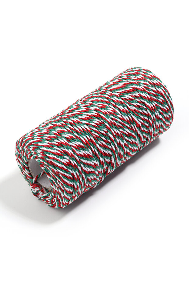2mm 100m Red Green White 100M/Roll 2mm Bakers Twine String Cotton Cords Rope For Home Decor Handmade