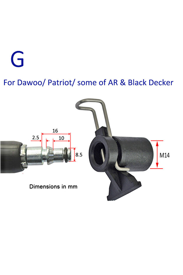 For Dawoo Pressure Washer Hose Connector Converter G1/4 M14 for Karcher Bosche AR Black Decker Nilfi