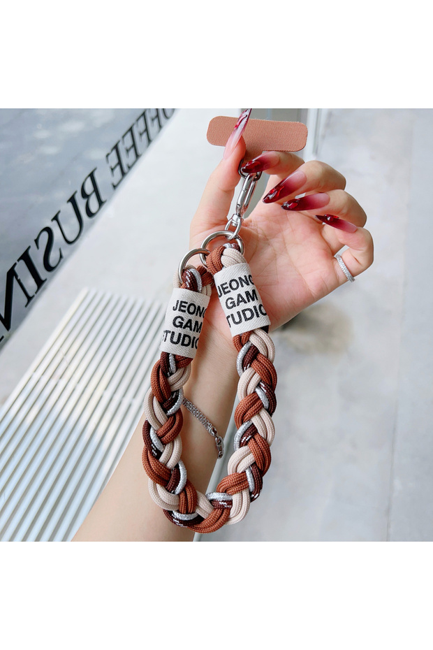 Polyester / Nylon Silver / Gray Cute Mobile Phone Lanyard Hanging Decoration Can Be Carried Twist Ro