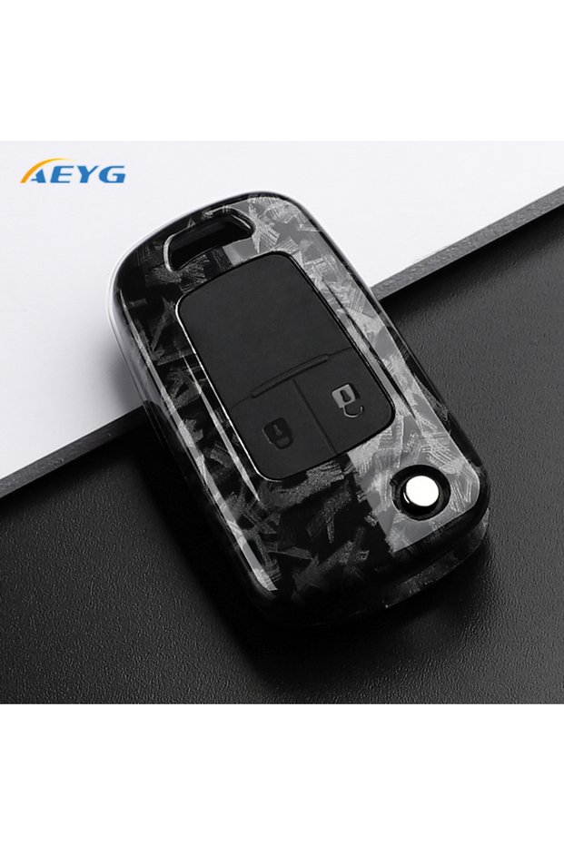 Fcarbon 2A ABS Carbon Fiber Car Key Case Cover For Opel Astra Corsa Mokka Buick Chevrolet Cruze Aveo