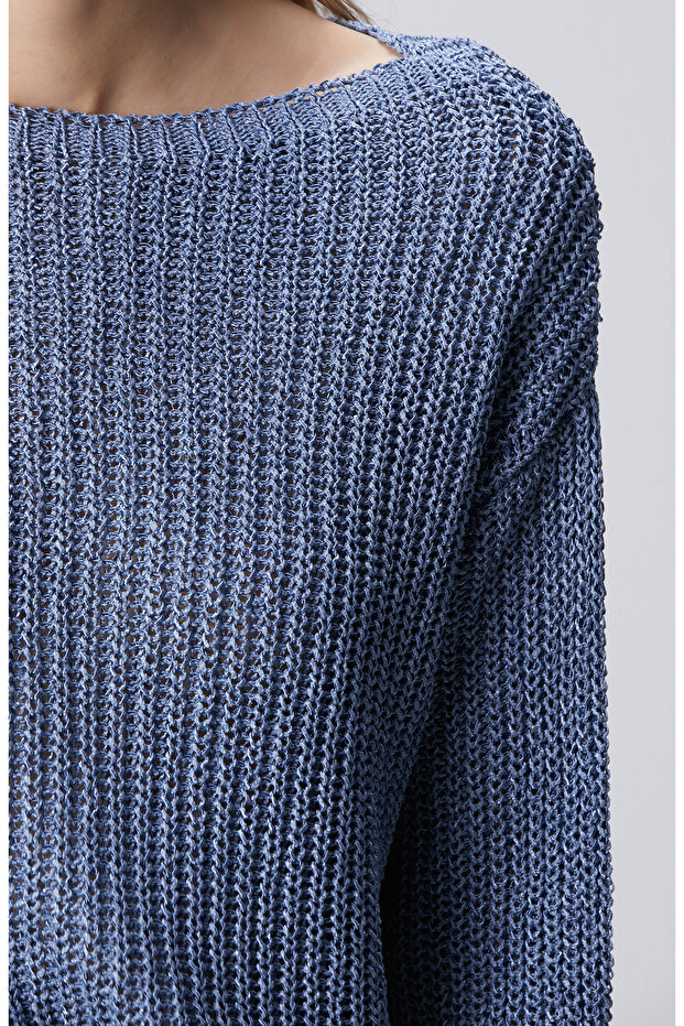 Mavi Truvakar Kol Triko Kazak - 6