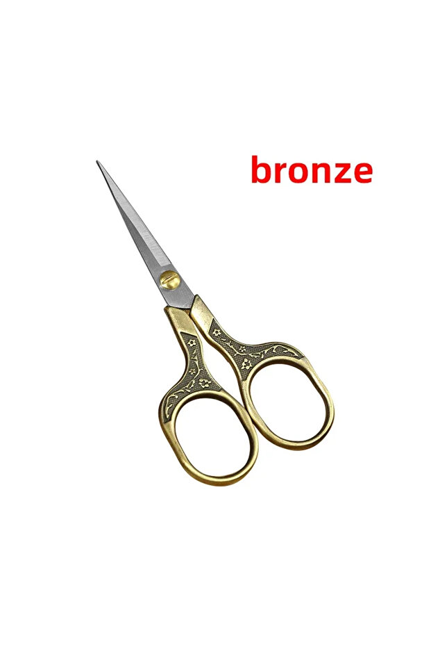 Bronze 1PC Sewing Scissors Stainless Steel Retro Embroidery Tailor Scissors Dressmaker Shears Fabric