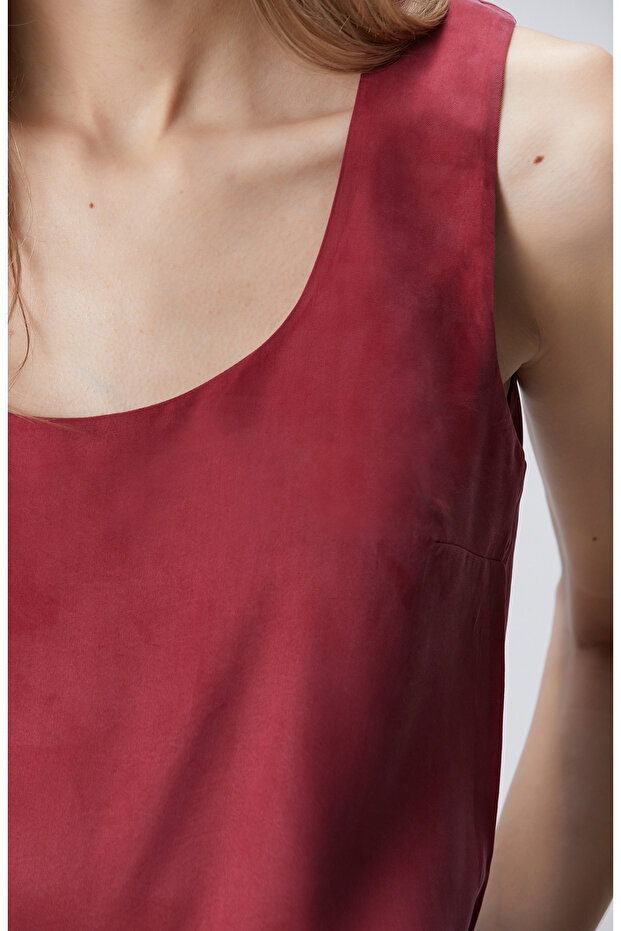 Vişne Cupro Bluz - 7