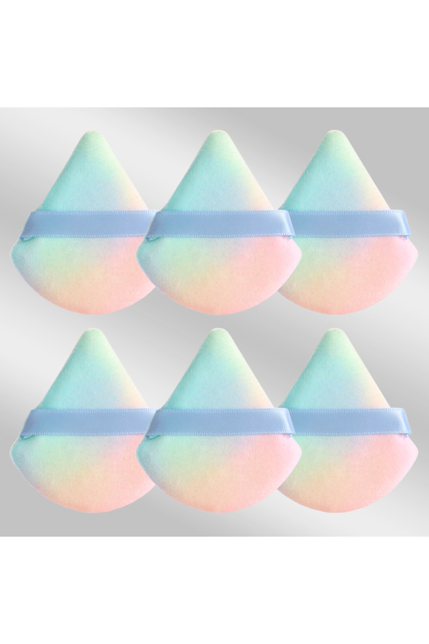 06 6 Pcs New Triangular Sponge Puffs with a Soft Skin Friendly and Delicate Makeup Feel Suitable for