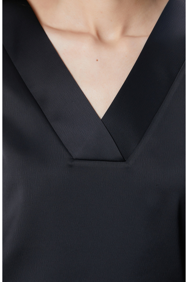 Siyah Kalın Askılı Basic Bluz - 6