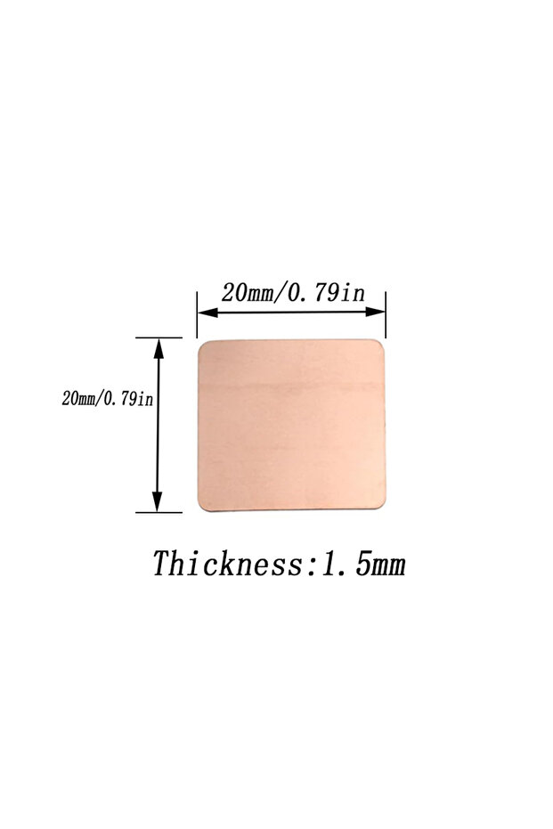 5Pcs 20mm x 20mm 1.5mm 5/10/15Pcs Laptop Coppers Shim Thermal Pad, 0.3-2mm Thick Heatsink Sheet for