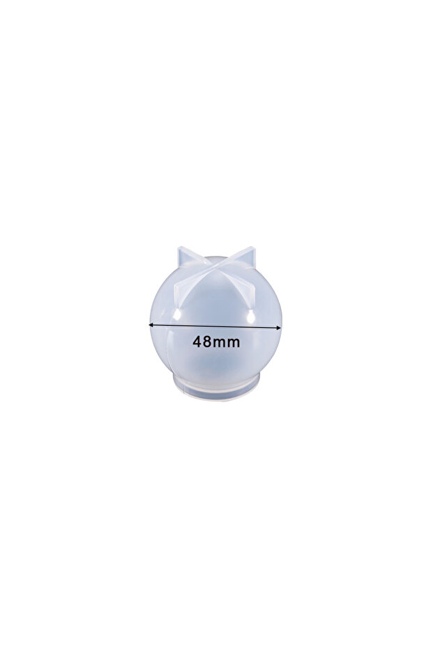48mm 35-80mm 3D Crystal Ball Shape Silicone Mold Pendant Mould For Epoxy Resin DIY Jewelry Making T