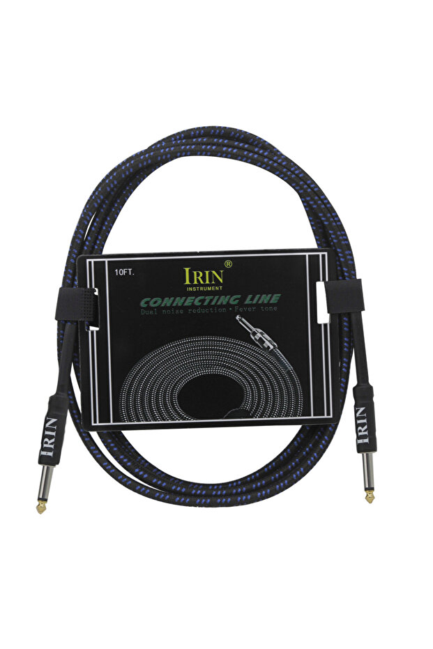 Black and Blue Electric Guitar Effect Pedal Patch Cable 3m Colorful Nickel-plated Plugs Low Noise Au