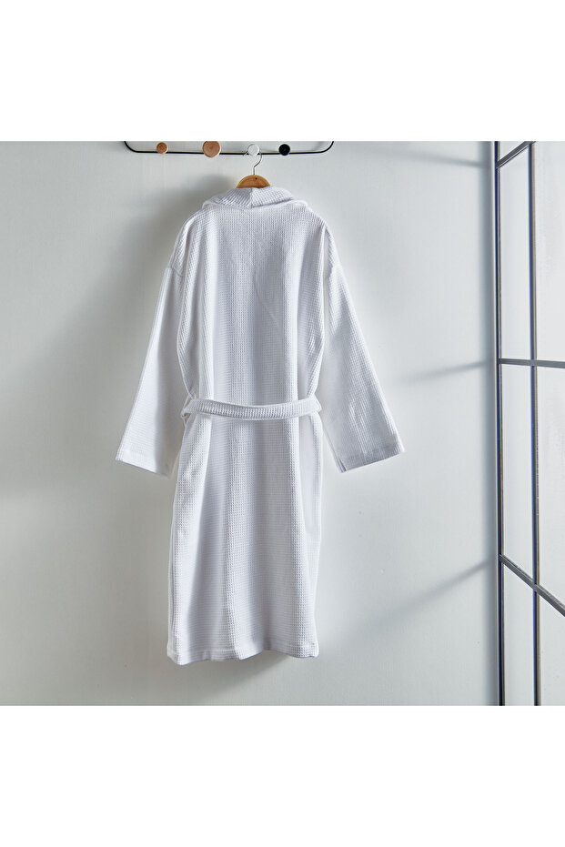 رداء حمام فاخر من القطن بنقشة الوافل تيري - متوسط - 2