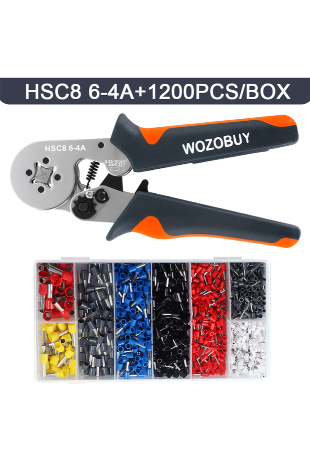 HSC8 6-4 1200 قطعة من أداة تجعيد أطراف الكابلات الكهربائية الصغيرة HSC8 6-4/6-6 (0.25-10)