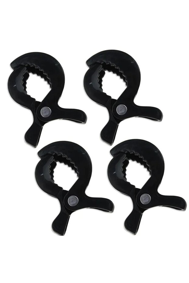 Black 4 pcs 1-4pcs Baby Stroller Clamp Alligator Clip Pram Peg Portable Stroller Hook Baby Car Seat