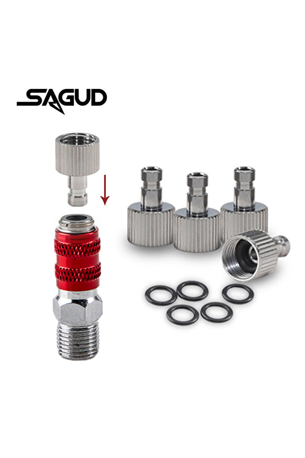 ملحقات الفصل السريع لفرشاة الهواء SD-401R-4، محول تركيب سريع الفك 1/8 مع 4 وصلات سريعة إضافية