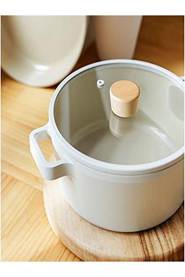 Neoflam Fika 18 cm Casserole – Cream Beige Marble