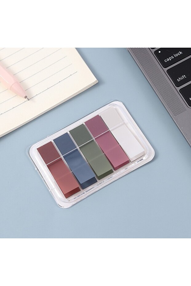S Box Transparent Fluorescent Index Tabs Pet Classification Flags Sticky Note for Page Marker Plann.