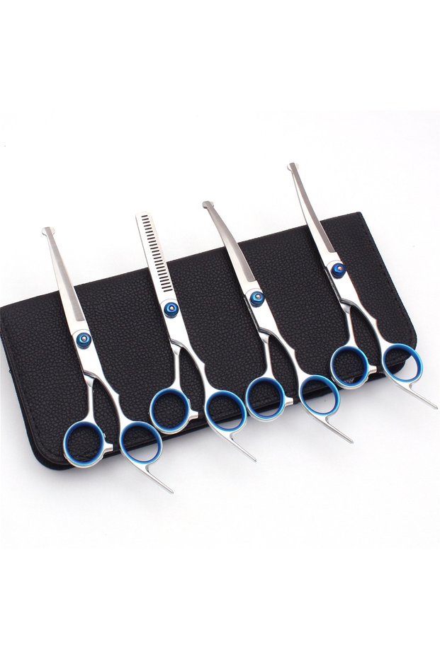 C3066 Yin PYSX-25Y Dog grooming Scissors 6'' Stainless Pet Hairdressing Scissors Kit Straight Shears