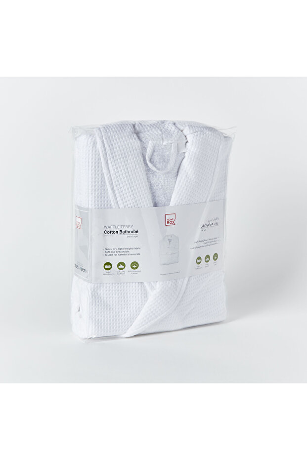 رداء حمام فاخر من القطن بنقشة الوافل تيري - متوسط - 6