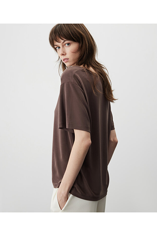 Rahat kesim basic tişört - 1