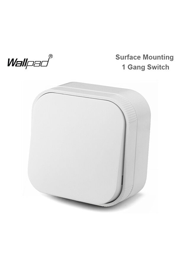 1 Gang 1 2 Way EU French Surface Wall Mounted Electrical Sket Abs Material 1 2 Gang 1 2 Way On Off L