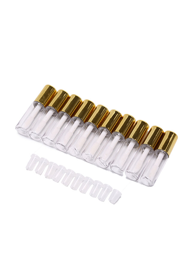 gold 10pcs/lot DIY Lip Balm Tube Container With Cap Empty Lipstick Bottle Lipgloss Tube Cosmetic Sam
