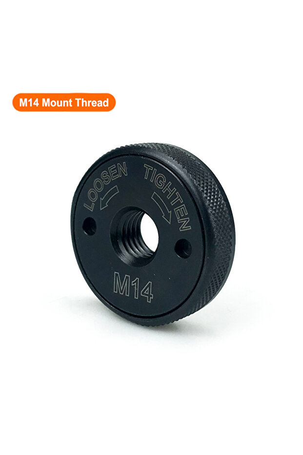 طقم صواميل شفة داخلية وخارجية لجلاخة الزاوية M14-2، بخيط M14/10، مع صامولة قفل سريعة الفك، بديلة لـ Bosc - 1