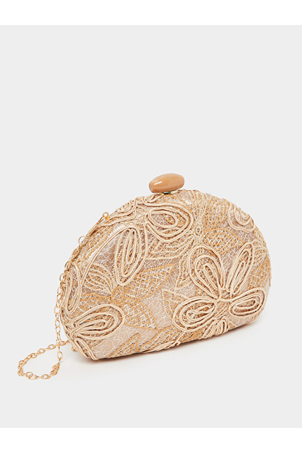 Gold Embroidered Clutch
