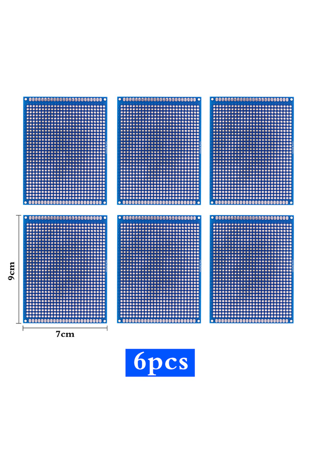 7x9cm 6 pcs PCB Circuit Prototyping Board Double Side Prototype Boards DIY Universal Printed Perfbo