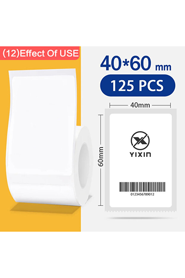 1Roll 40x60mm Niimbot B1 White Sticker 3/5/10 Rolls Waterproof Paper Adhesive Label White Anti-Oil