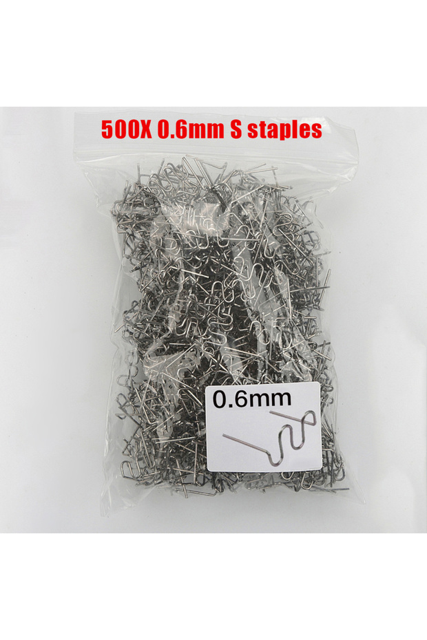 0.6mm 500pcs Plastic Repair Machine Welding Hot Stapler Pre Cut Waves Staple 0.6mm/0.8mm Big Waves S