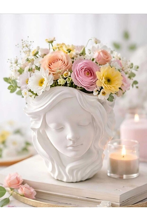 DEKOR KIZ FİGÜR VAZO - 1