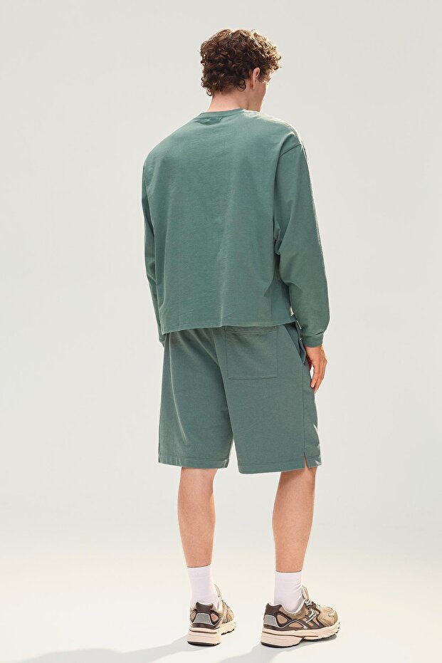 Basic pamuklu bermuda - 3