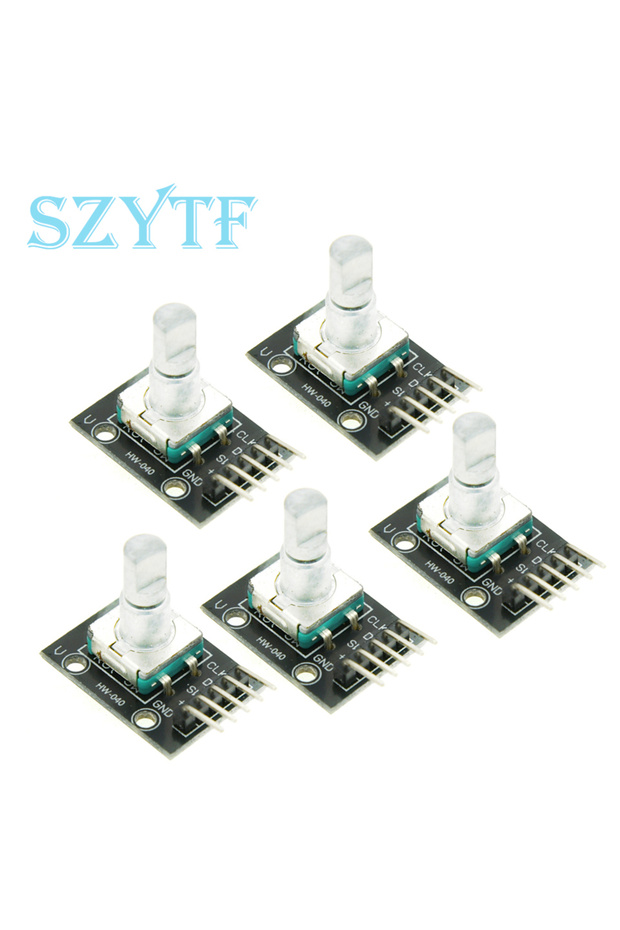 لوحة تطوير مستشعر دوار 360 درجة SZYTF KY-040 مع مقبض، 5 قطع (1-10 قطع)