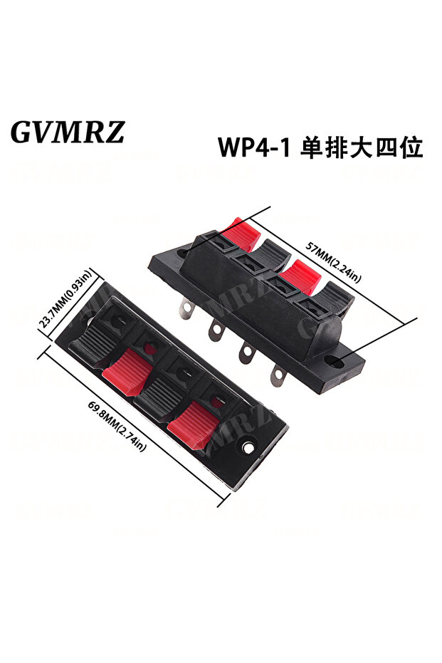 4-Position 3 5PCS Plastic 2/4/6/8/12 Positions Connector Terminal Push In Jack Spring Load Audio Spe