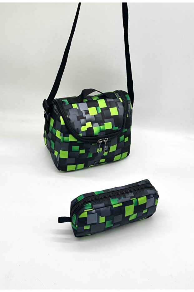 مجموعة من 3 قطع للرجال من قماش الساتان للمدرسة الابتدائية S حقيبة ظهر S مقاوم للماء للمدرسة الابتدائية حقيبة للرجال - 7